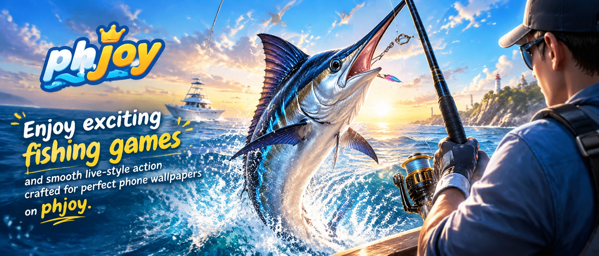 Multiplayer fishing game room with fish targets and cannon effects